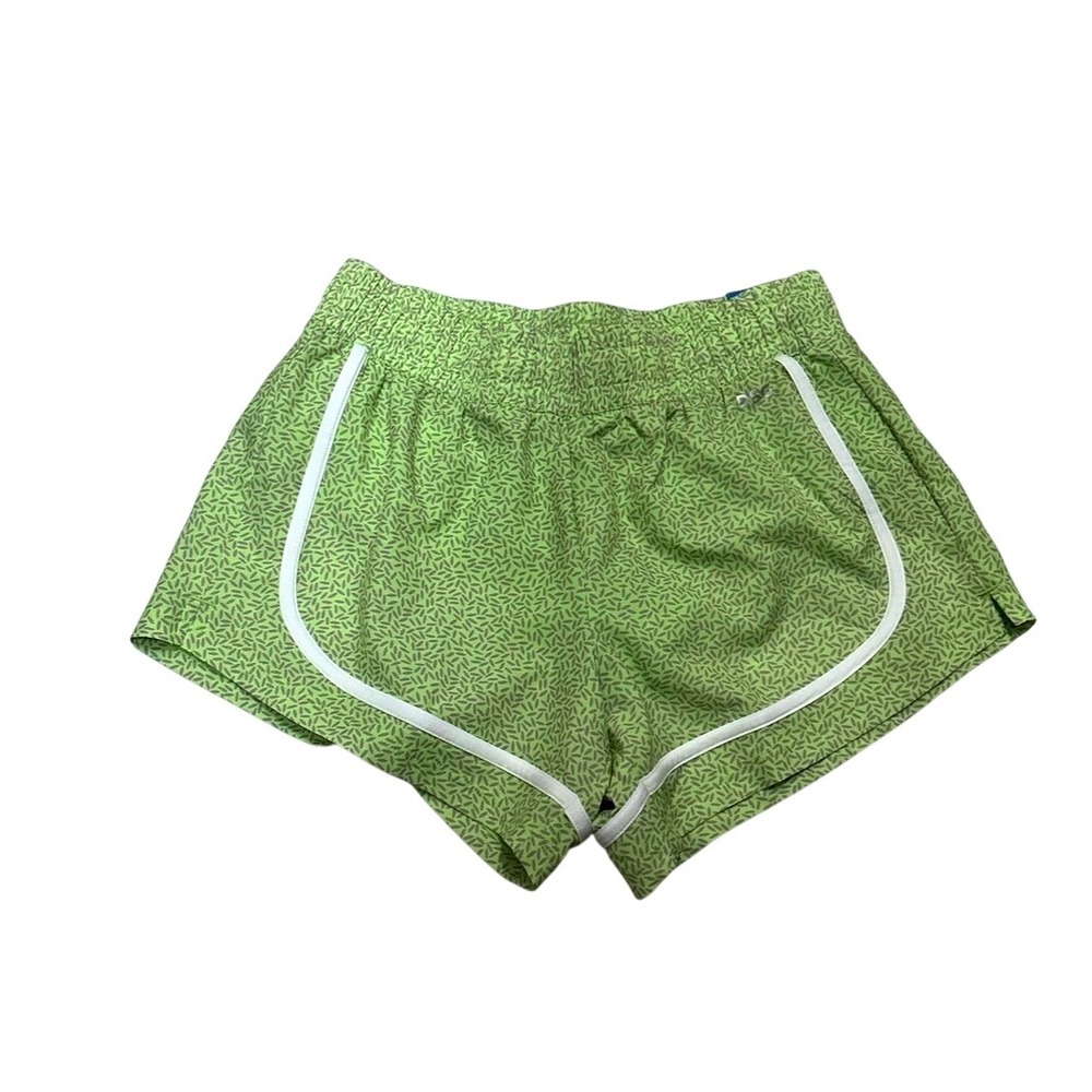 DSG Girls Lime Green Print Mid-Rise Stride Shorts Size Medium 10-12 NWT